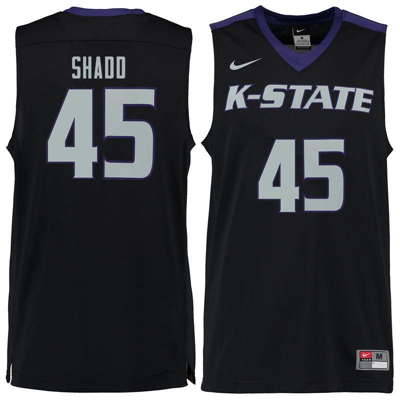 Men #45 Nigel Shadd Kansas State Wildcats College Basketball Jerseys Sale-Black